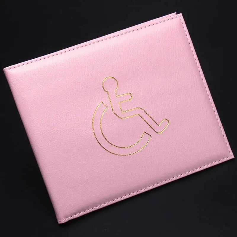 Waterproof PU Leather Accessibility ID & Certificate Holder