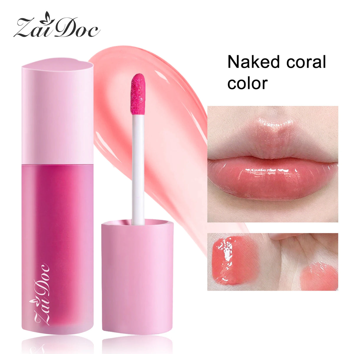ZaiDoc Heart Lip Gloss Set – 8 Colors, Moisturizing & Shine