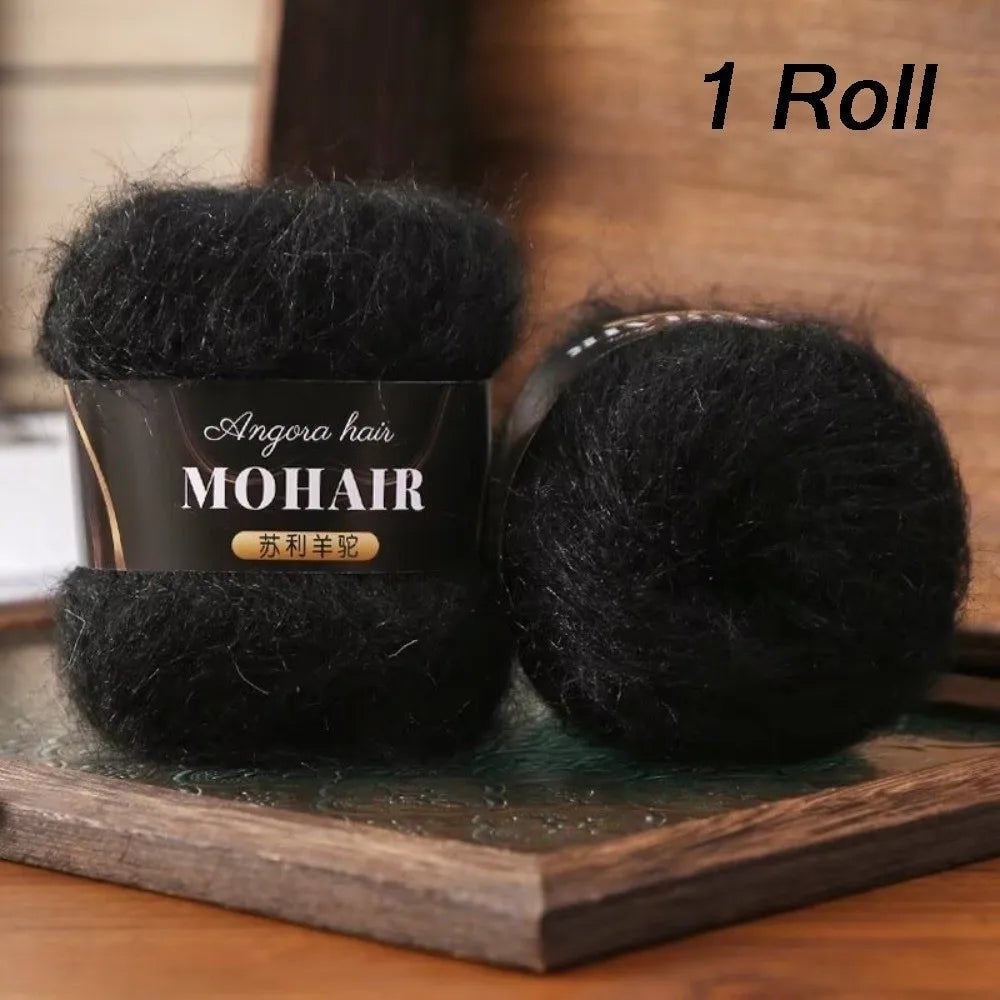 Alpaca Mohair Knitting Yarn – Fluffy Soft Yarn for Sweaters & Shawls