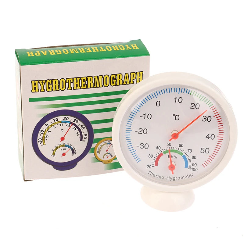 Mini Analog Thermometer Hygrometer – Bell-Shaped Garden Gauge