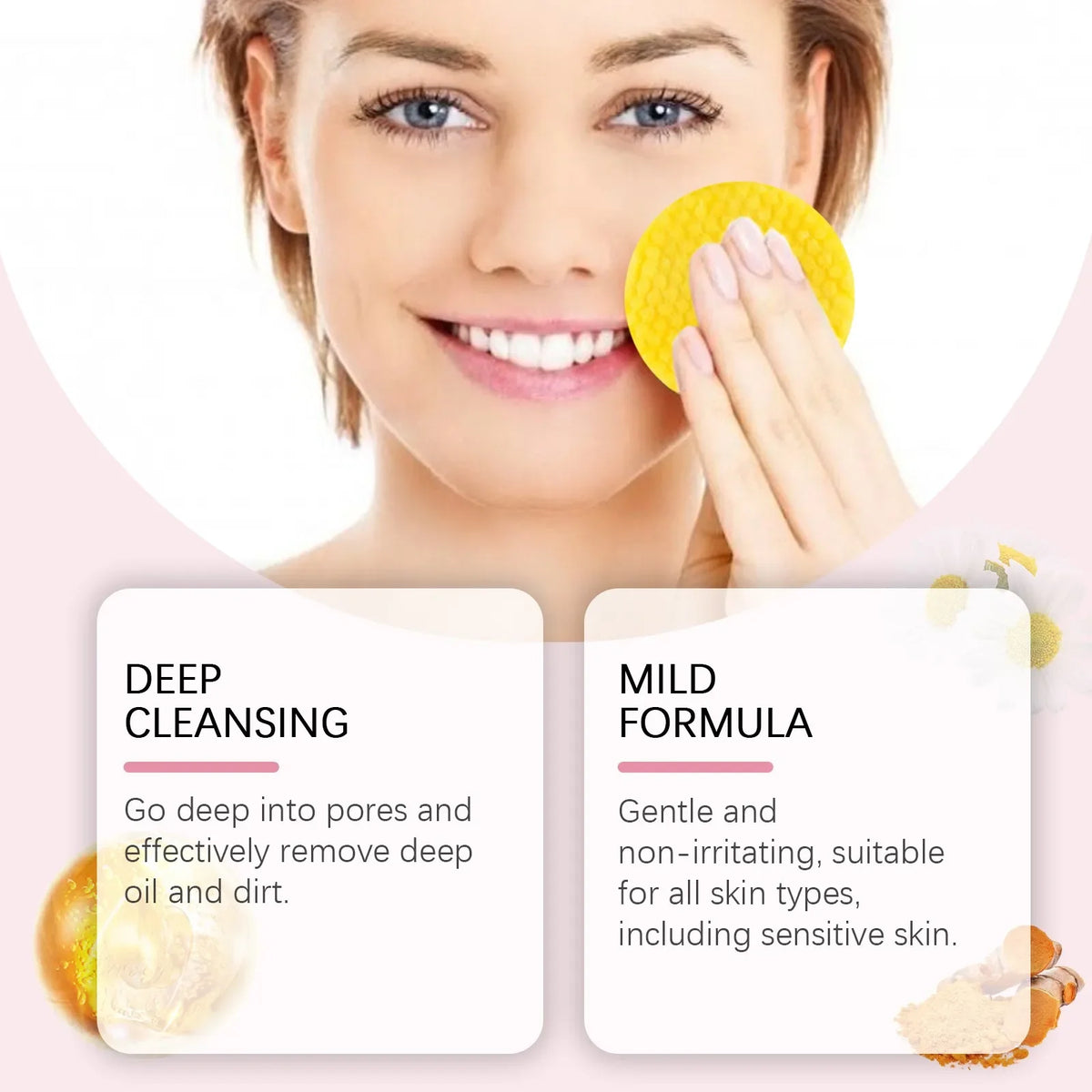 Turmeric Kojic Acid Cleansing Pads – 40-Pack Exfoliating Facial