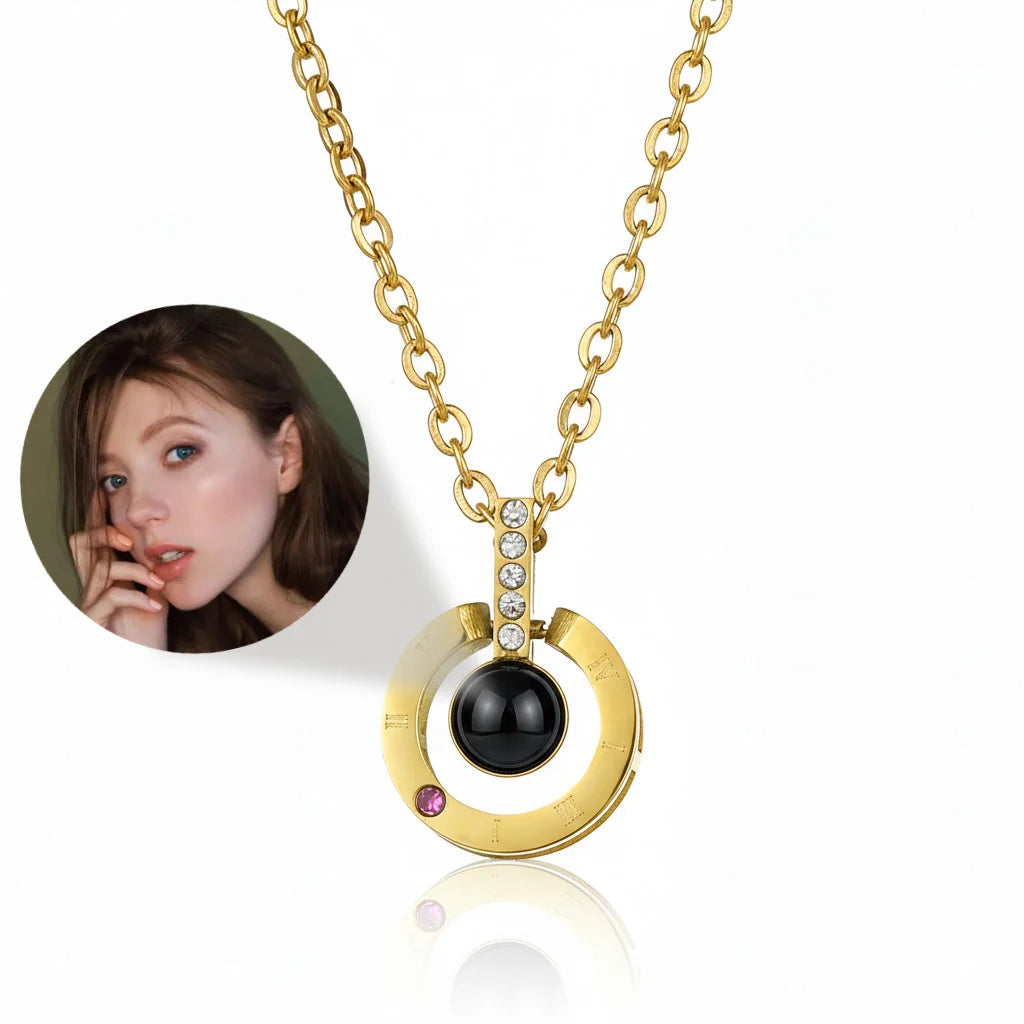Personalized Photo Projection Heart Necklace | Custom Keepsake