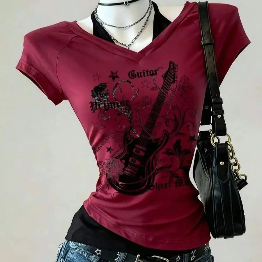 Y2K Anime Crop Vest – Women's Harajuku Sleeveless Print Top