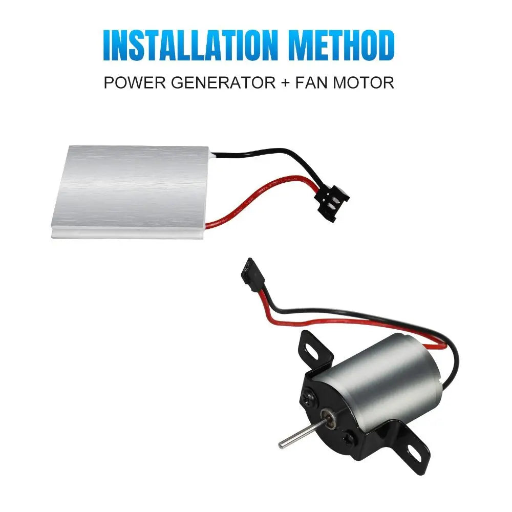 Fireplace Fan Motor Set – Heat-Powered Aluminium Alloy Replacement