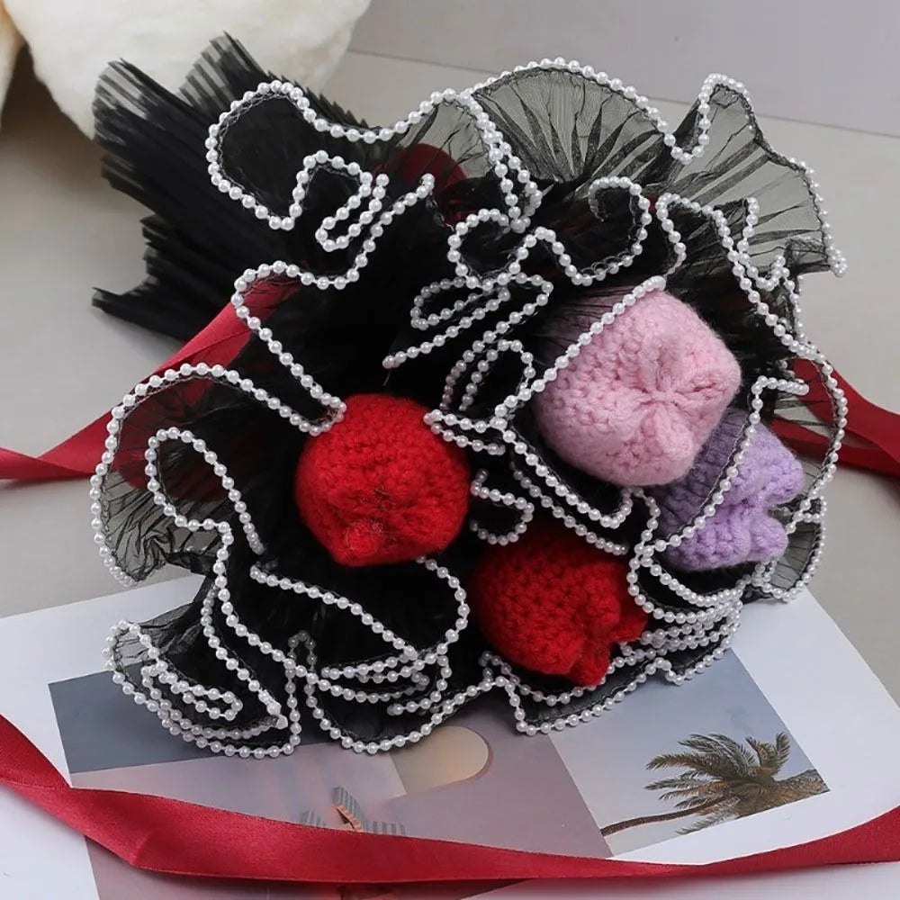 Pearl Lace Wave Mesh Flower Wrapping Roll – 28cm x 4 Yards
