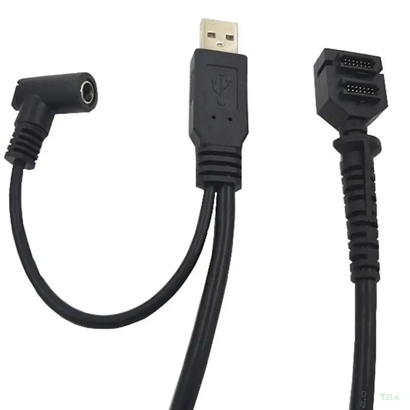 Verifone VX805 VX820 Double 14-Pin IDC DC5521 to USB 2.0 Cable
