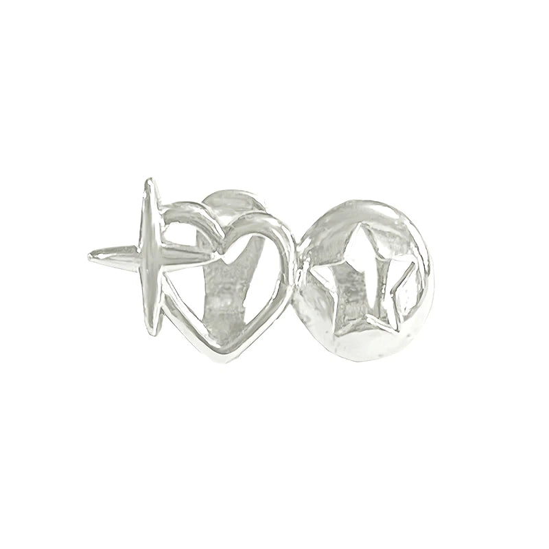 Punk Hip Hop Tooth Grills – Hollow Heart & Star Teeth Caps