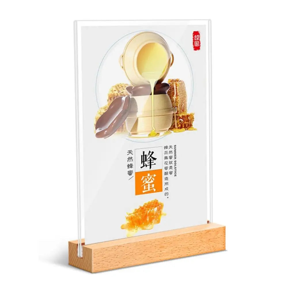 Acrylic Table Top Sign Holder A4/A5/A6 – Double Sided Stand