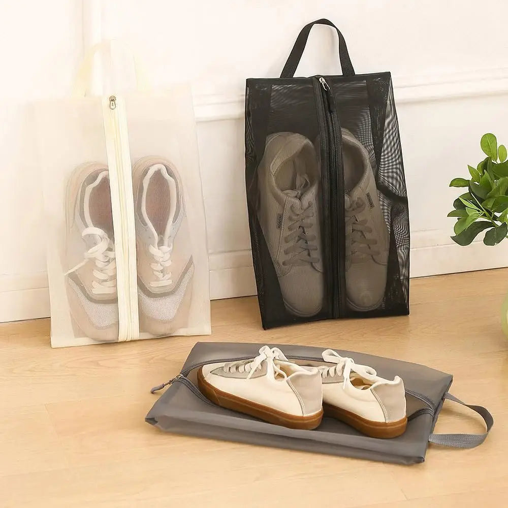 Breathable Mesh Shoe Bag – Travel & Sports Organizer Pouch