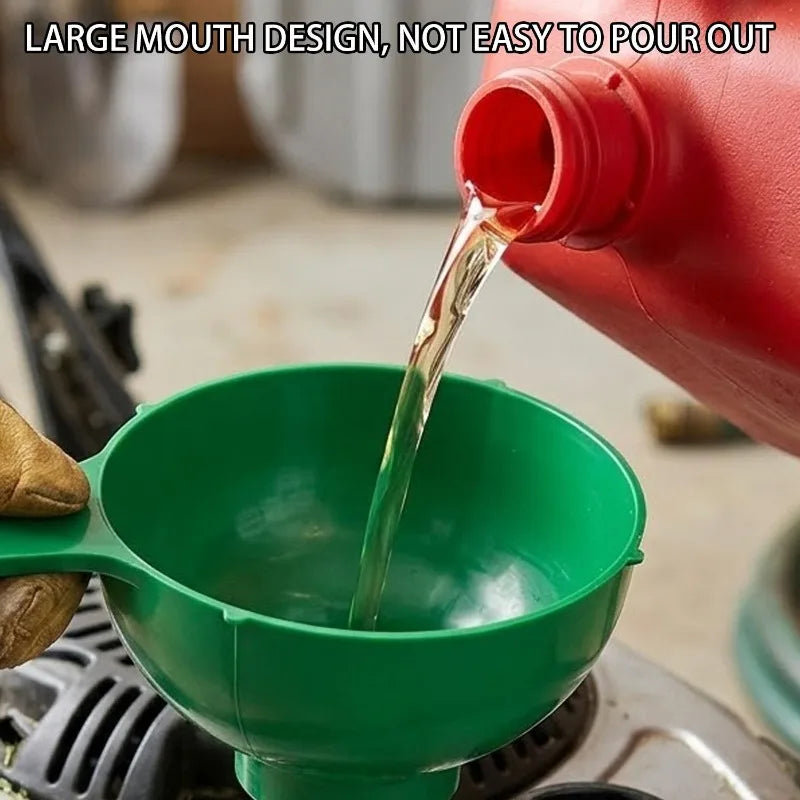 Wide-Mouth Foldable Plastic Car Funnel – Oil & Liquid Transfer