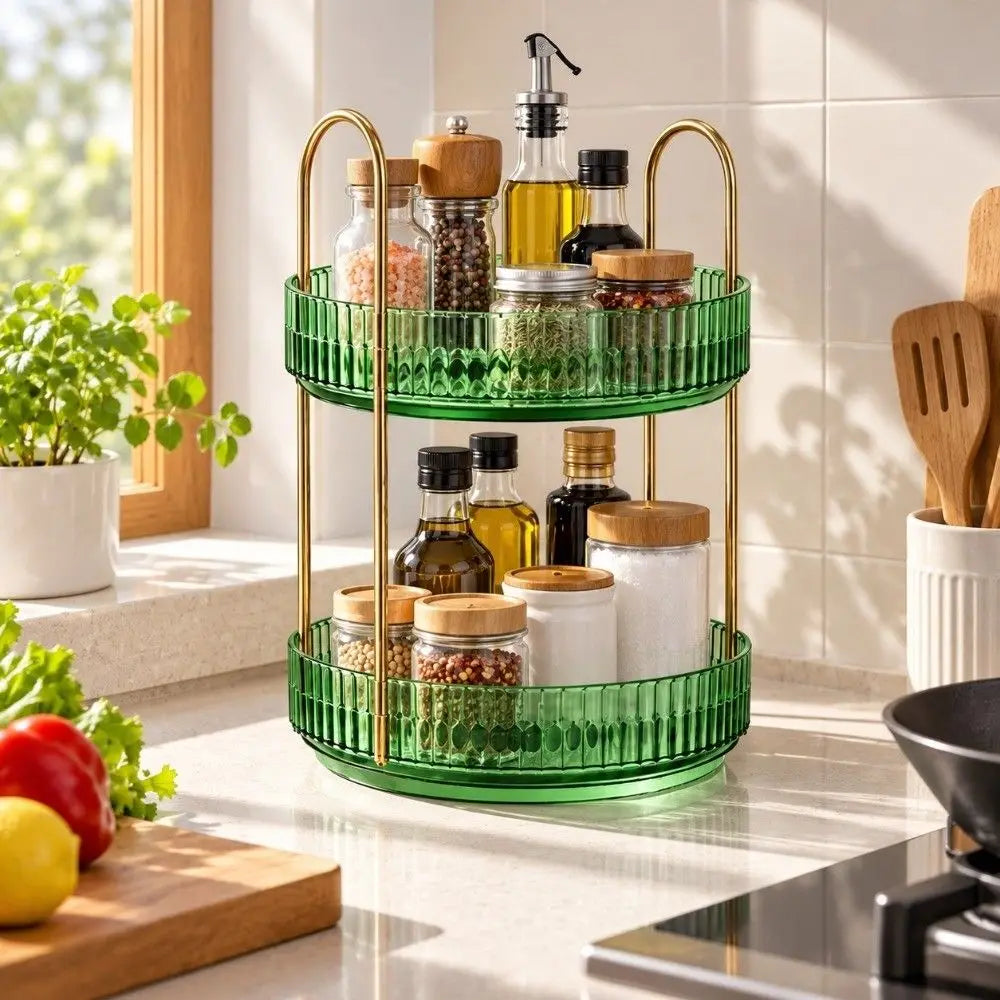 360° Rotating Multi-Tier Makeup & Desktop Organizer