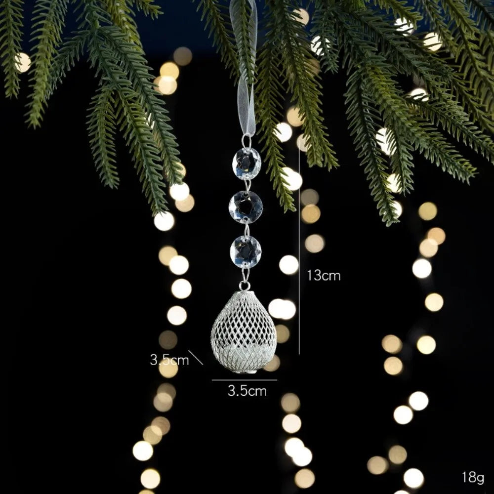 Transparent Acrylic Christmas Pendants – Snowflake Star Bell