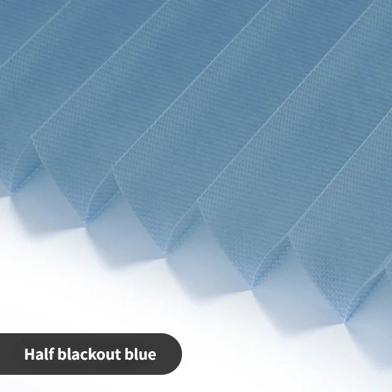 Self-Adhesive Pleated Blinds | Half Blackout Window Shades