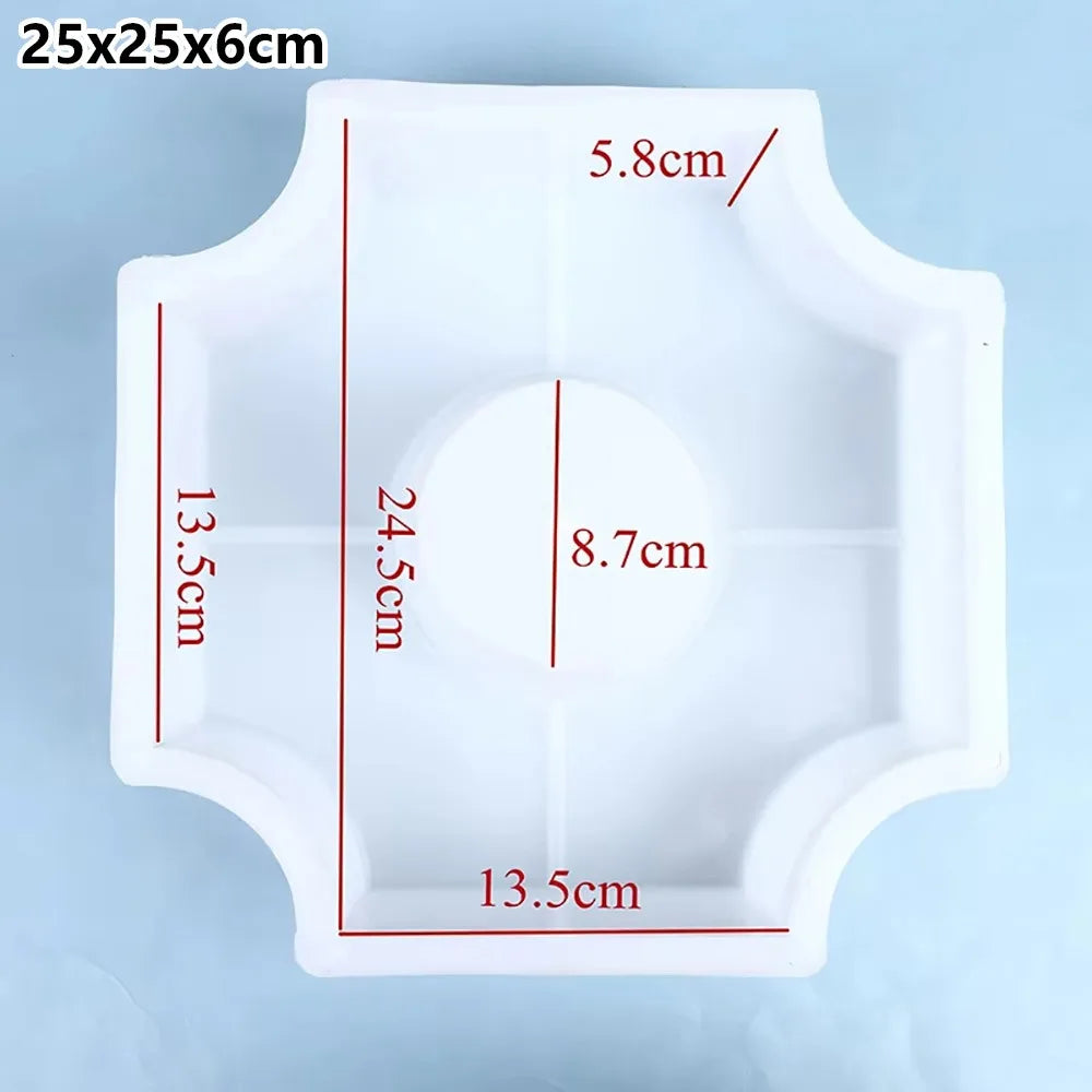 Hollow Grass Stepping Stone Mould – DIY Concrete Path Maker