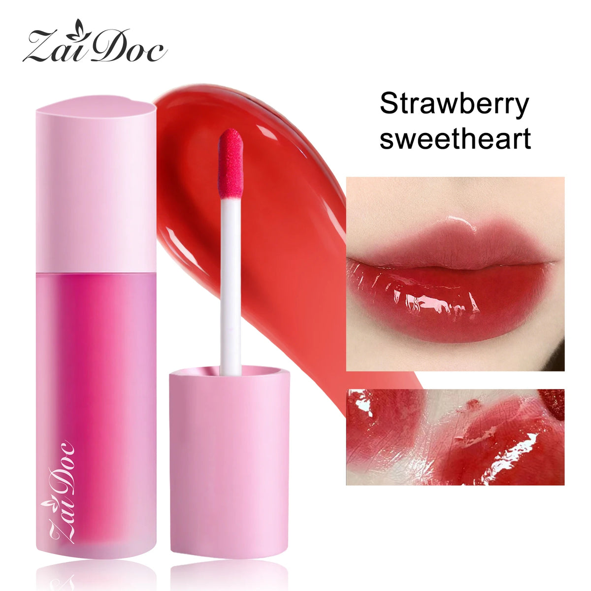 ZaiDoc Heart Lip Gloss Set – 8 Colors, Moisturizing & Shine