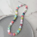 Y2K Heart Beaded Choker Necklace – Colorful Adjustable
