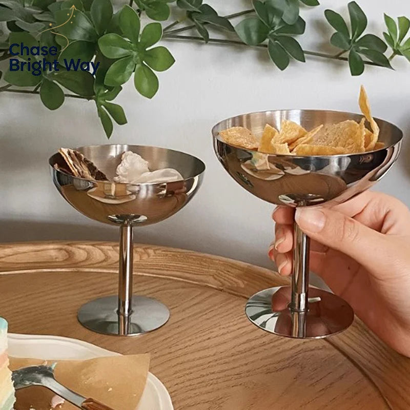 Stainless Steel Goblet Cup – Ice Cream & Dessert Bowl