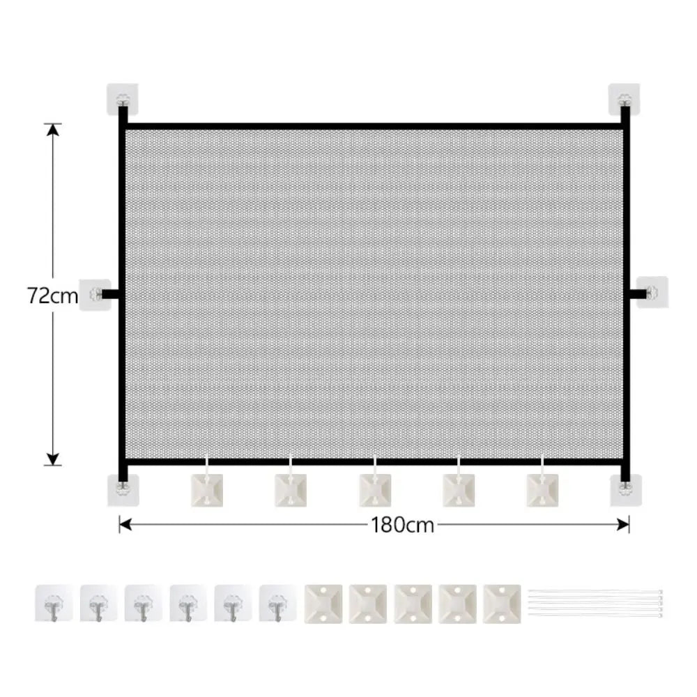 Retractable Mesh Pet Safety Gate – Folding Dog Barrier Fence