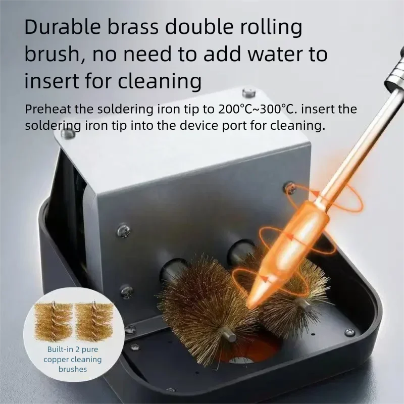 WEMON M12 Auto Soldering Tip Cleaner – IR Sensor Brass Brush