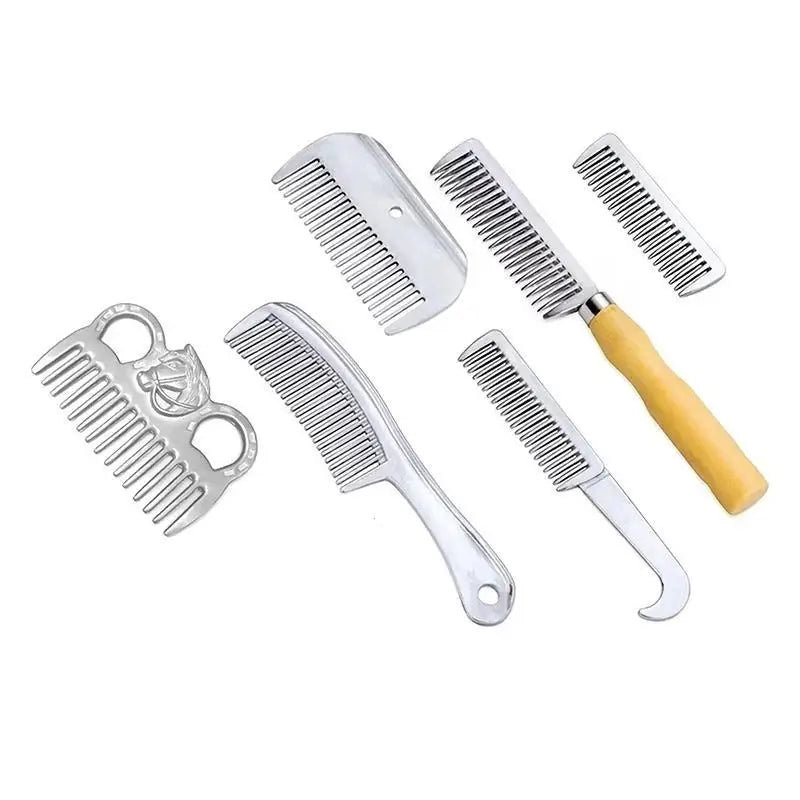 Aluminum Horse Curry Comb – Metal Mane & Tail Grooming Tool