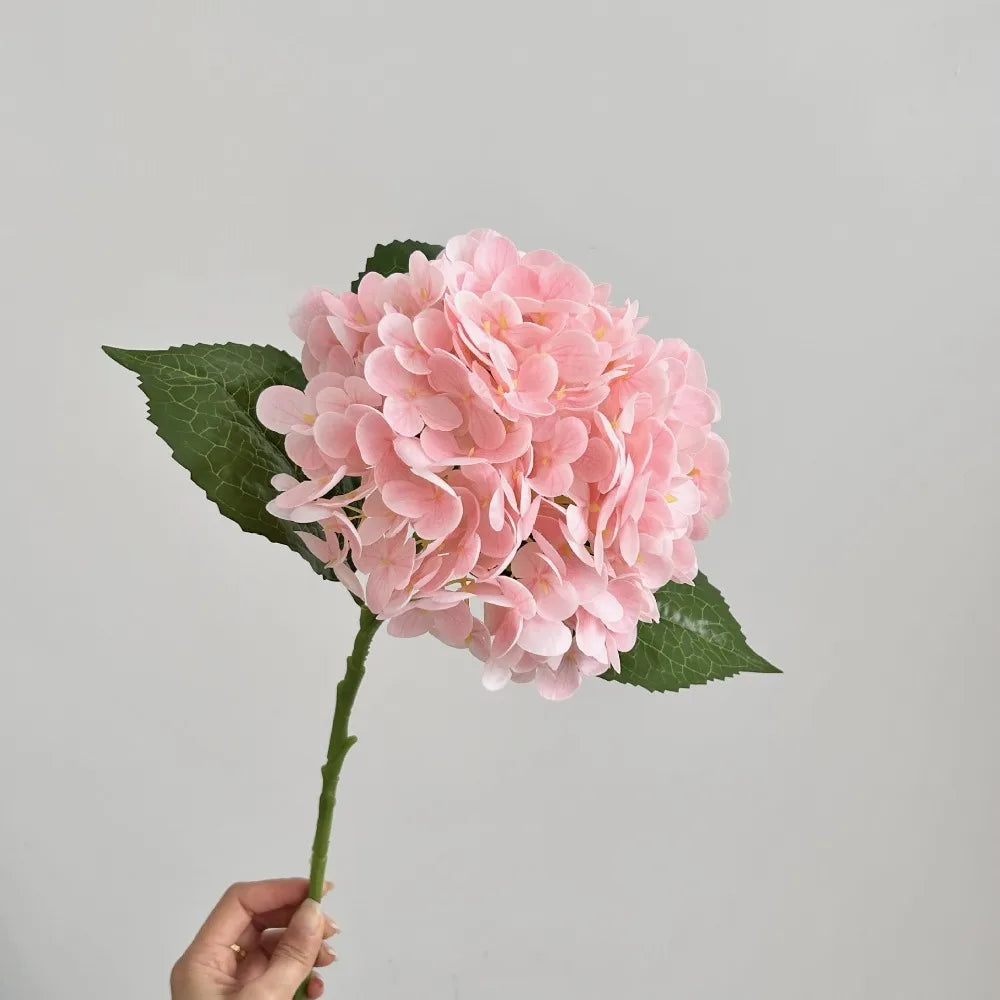 Silk Hydrangea Artificial Flower Head – Large 3D Realistic