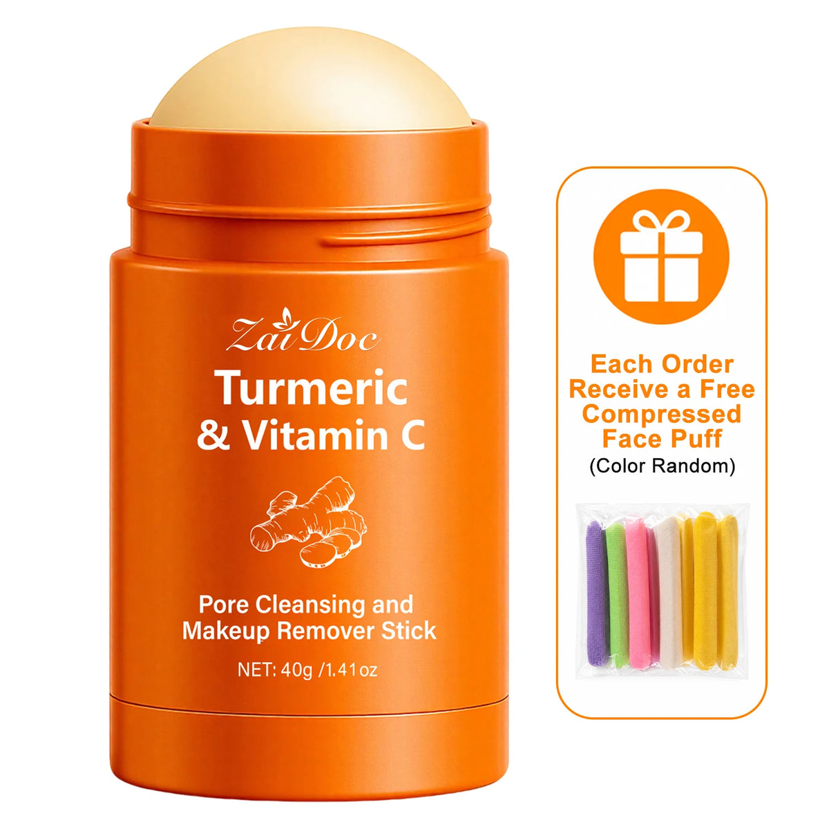 ZaiDoc Turmeric & Vitamin C Makeup Remover Pore Cleansing Stick