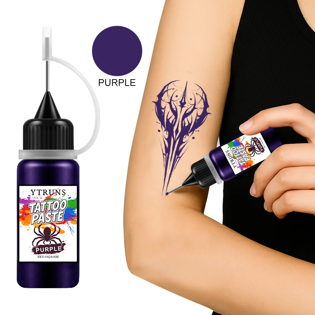 Colorful Henna Tattoo Paste – Plant-Based DIY Body Art Cone