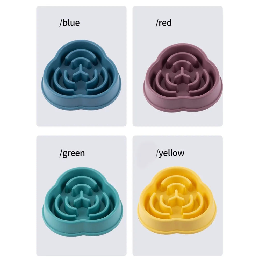 Slow Feeder Dog Bowl – Food Grade PP & Non-Slip Silicone Base