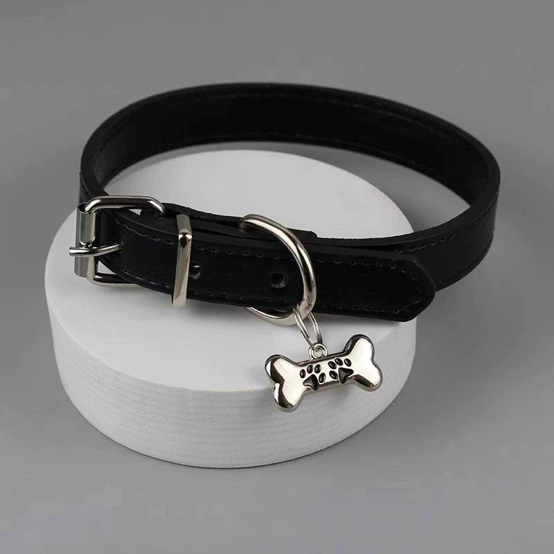 Punk Y2K Dog Claw Bone Choker Necklace – PU Leather Charms