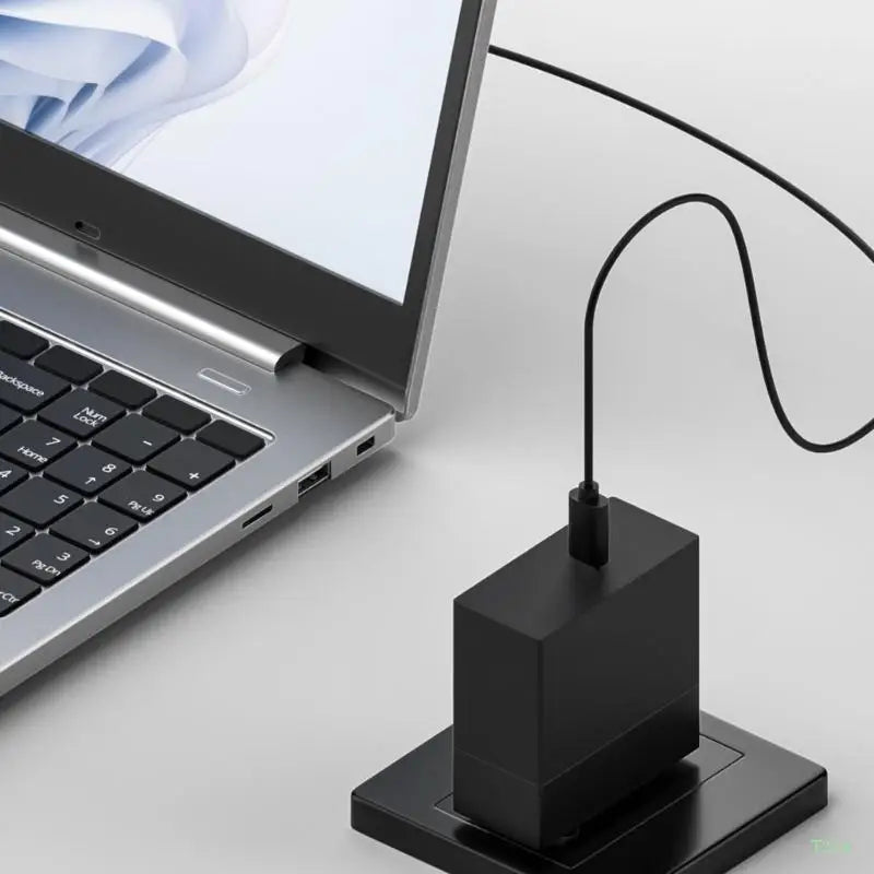 USB-C to 5.5x2.1mm Adjustable Voltage Cable | LED Display 5V–20V