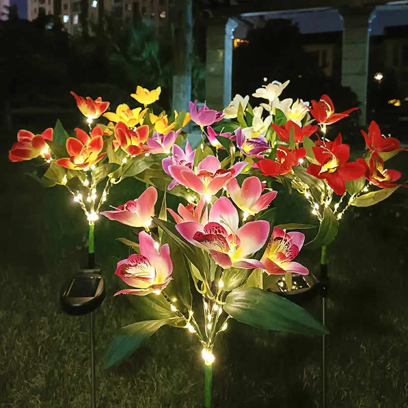 Solar Flower Garden Stake Light – 7-Head LED Lawn Lamp