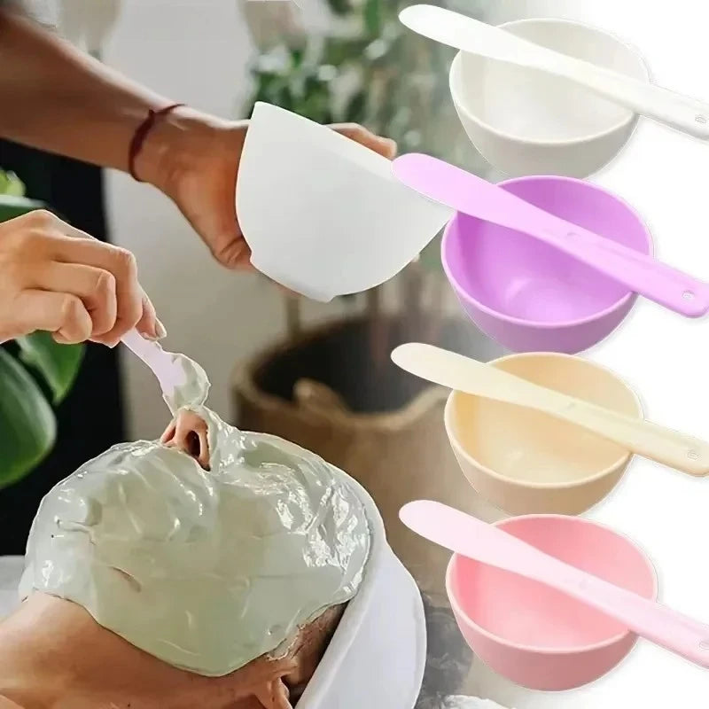 Silicone Face Mask Mixing Bowl Kit – Brush, Spatula & Spoon