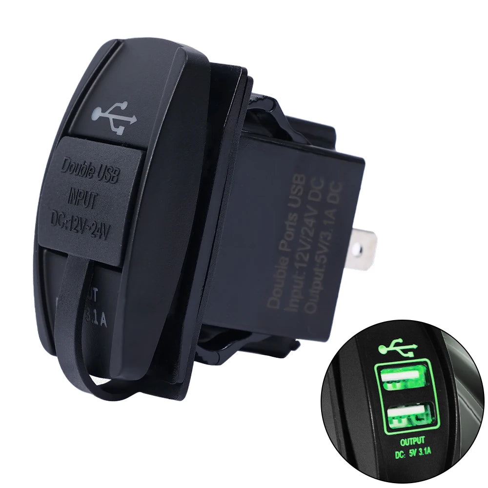 3.1A Dual Port USB Car Charger – Fast Charge Adapter