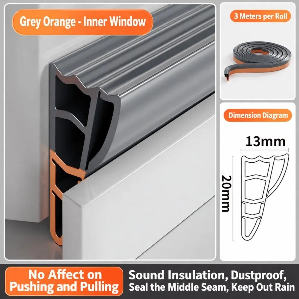 TPE Sliding Window Seal Strip – Weatherstripping Draft Guard
