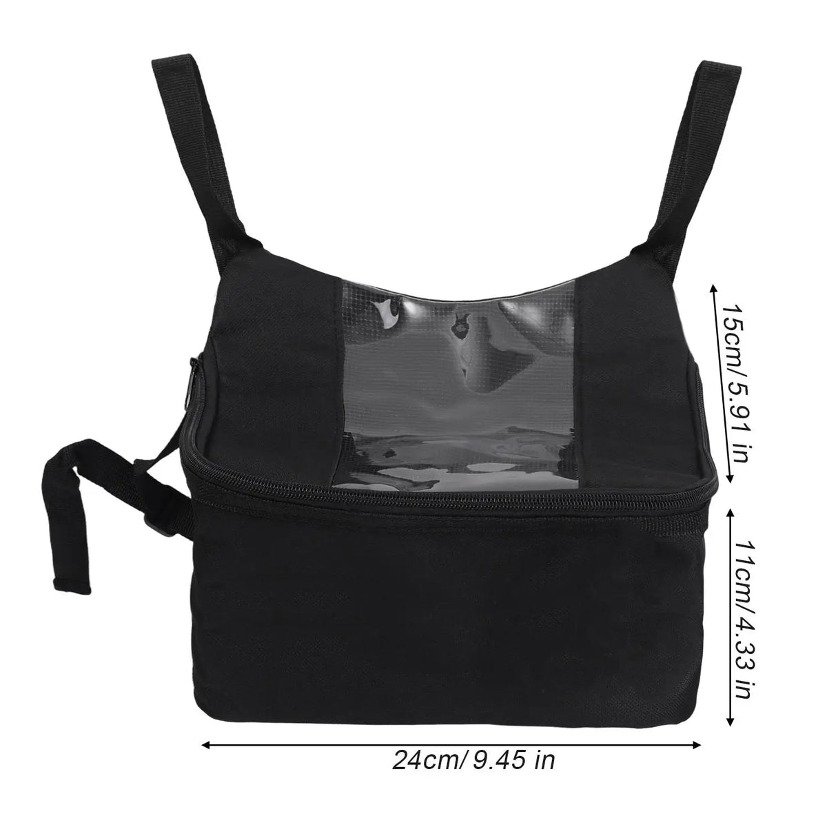 Waterproof Motorcycle Handlebar Bag with Touch Screen Window