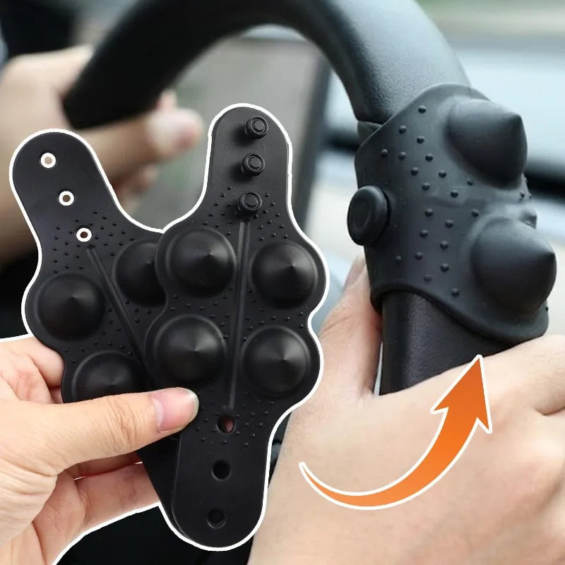 Steering Wheel Alignment Marker & Non-Slip Silicone Grip Wrap