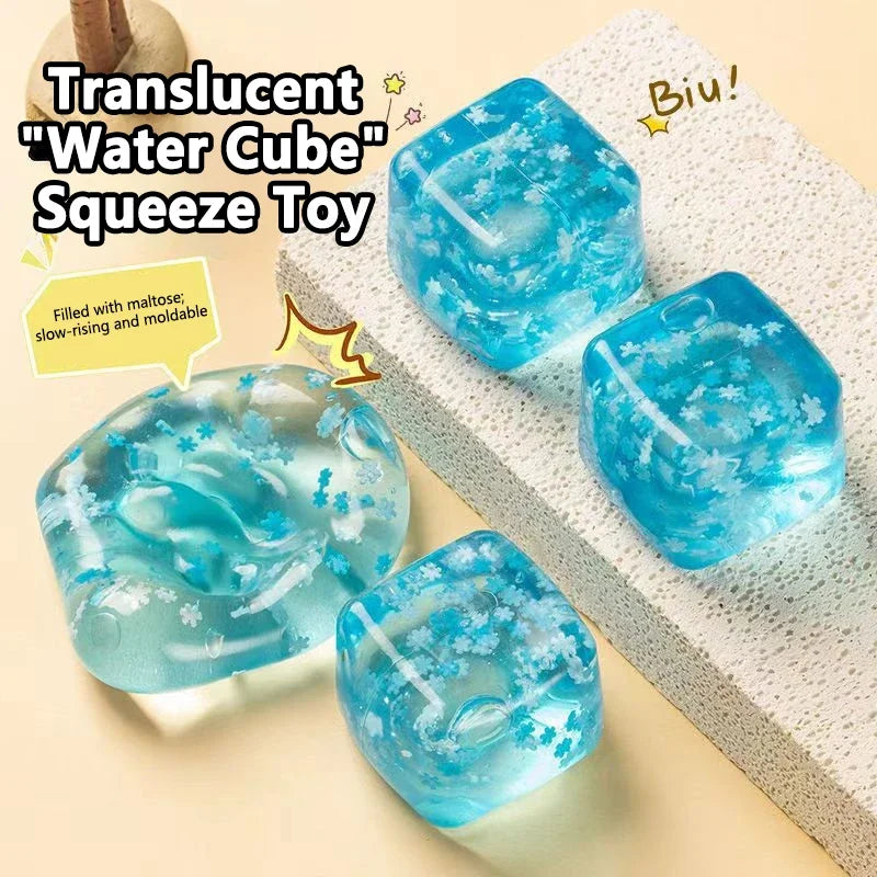 Squishy Snowflake Ice Cube Slow-Rising Fidget Toy 3/4.5/5.5cm