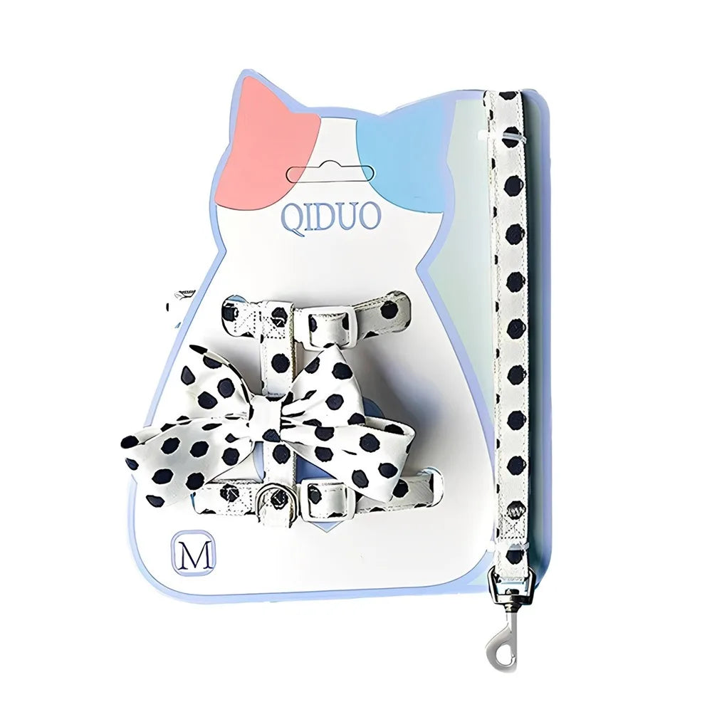 Polka Dot Pet Vest Harness & Leash Set – Cat & Puppy
