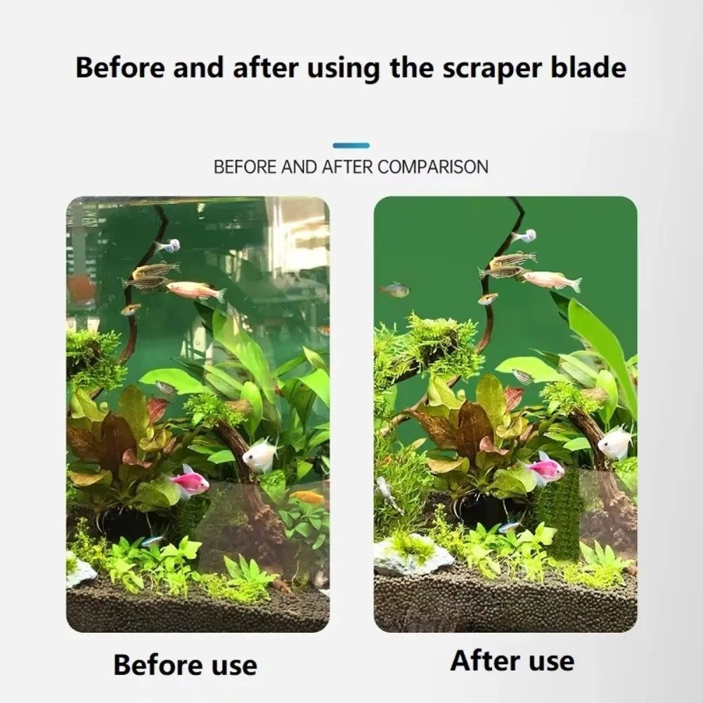 Stainless Steel Aquarium Algae Scraper – 33/53/73cm Fish Tank