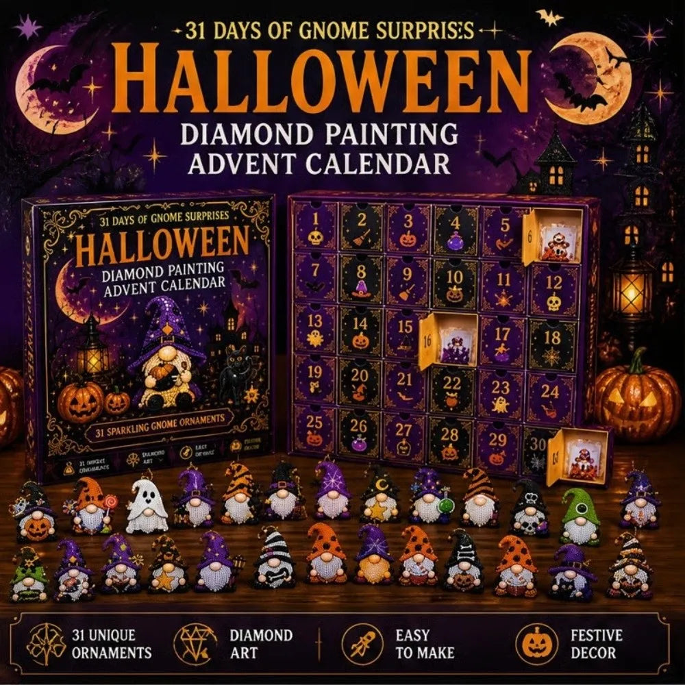 Christmas Gnome Advent Calendar – 24-Day Diamond Art Craft Set