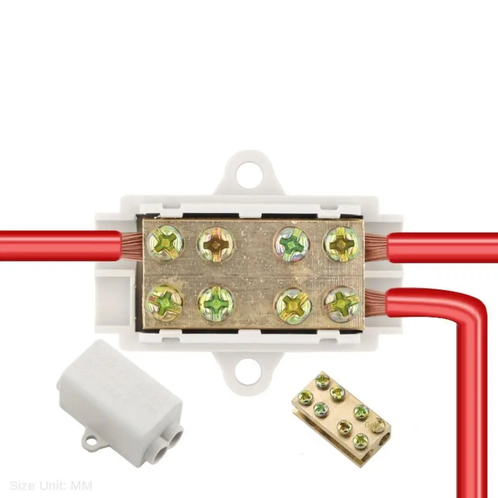 T-Type Branch Terminal Block 40A 400V Brass Wire Connector