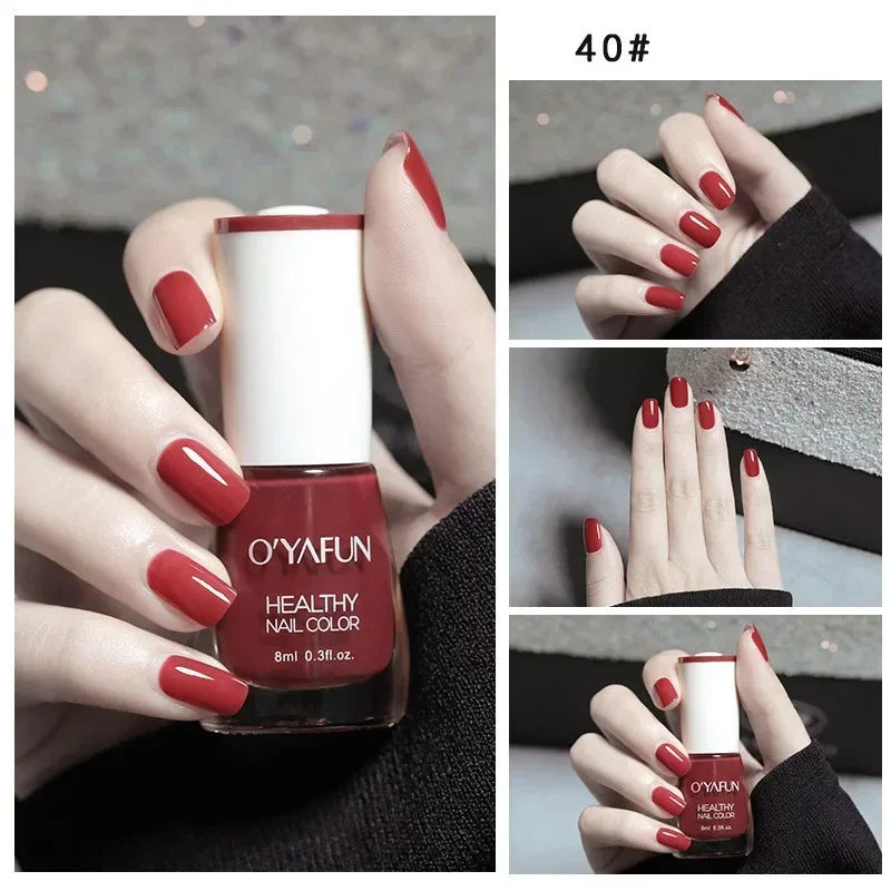 40 Autumn Brown Shades Water-Based Peel Off Gel Nail Polish