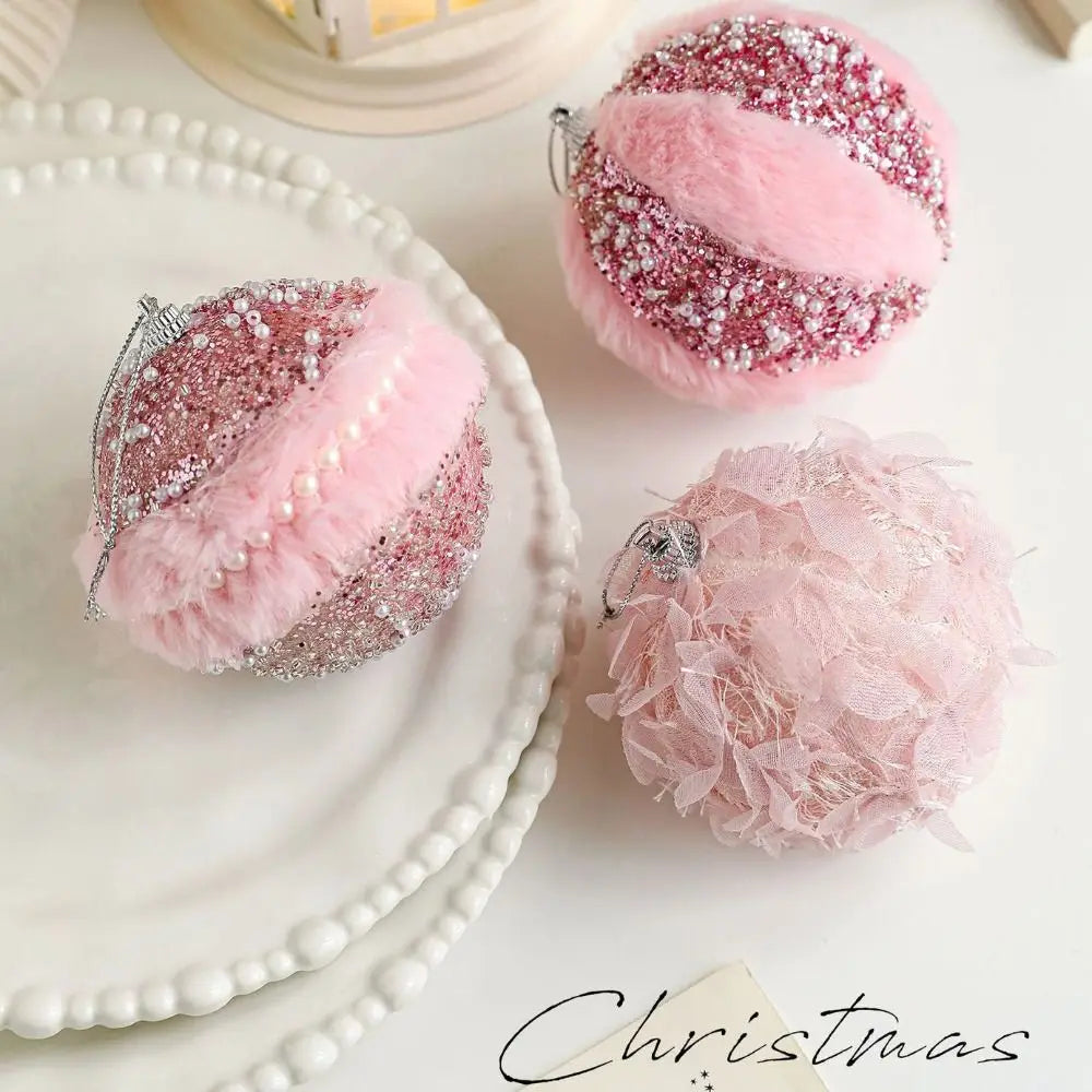 Pink Petal Foam Christmas Ball Ornament – DIY Xmas Hanging