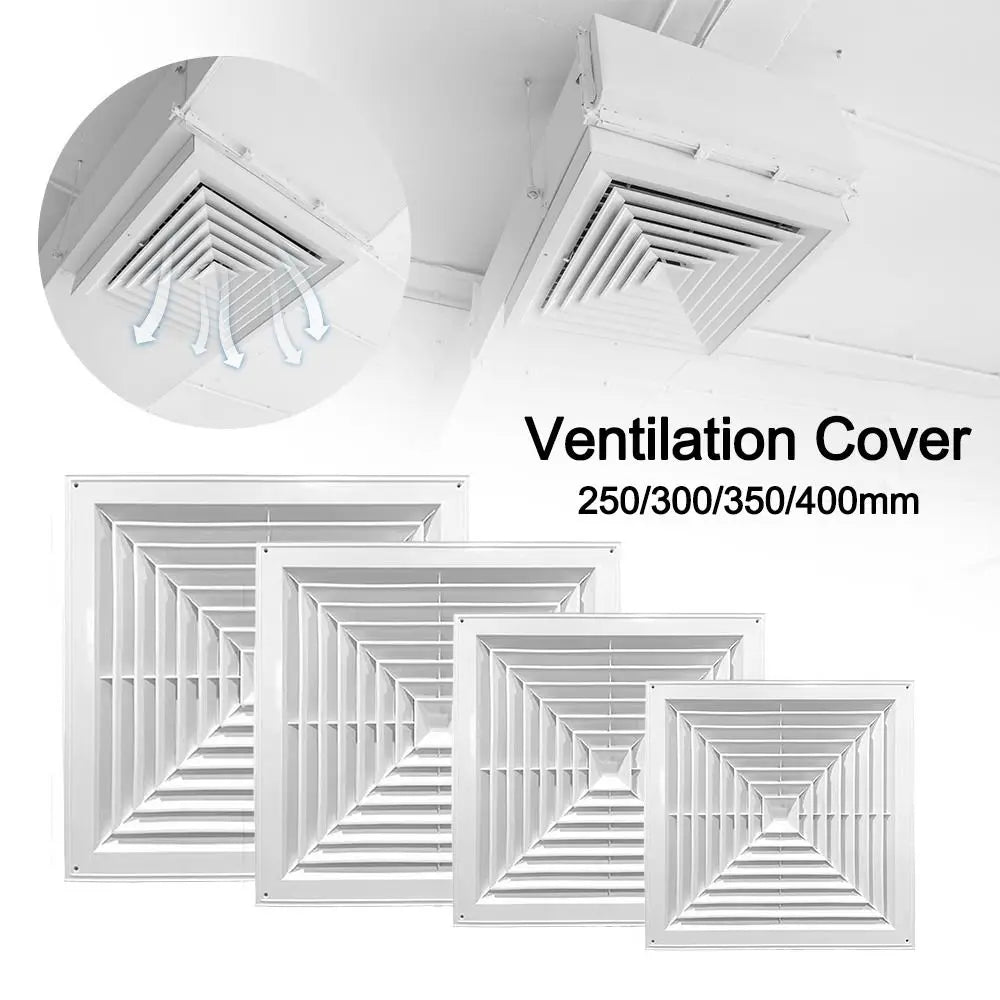 White Square Plastic Air Vent Grille | Silent Ventilation Cover