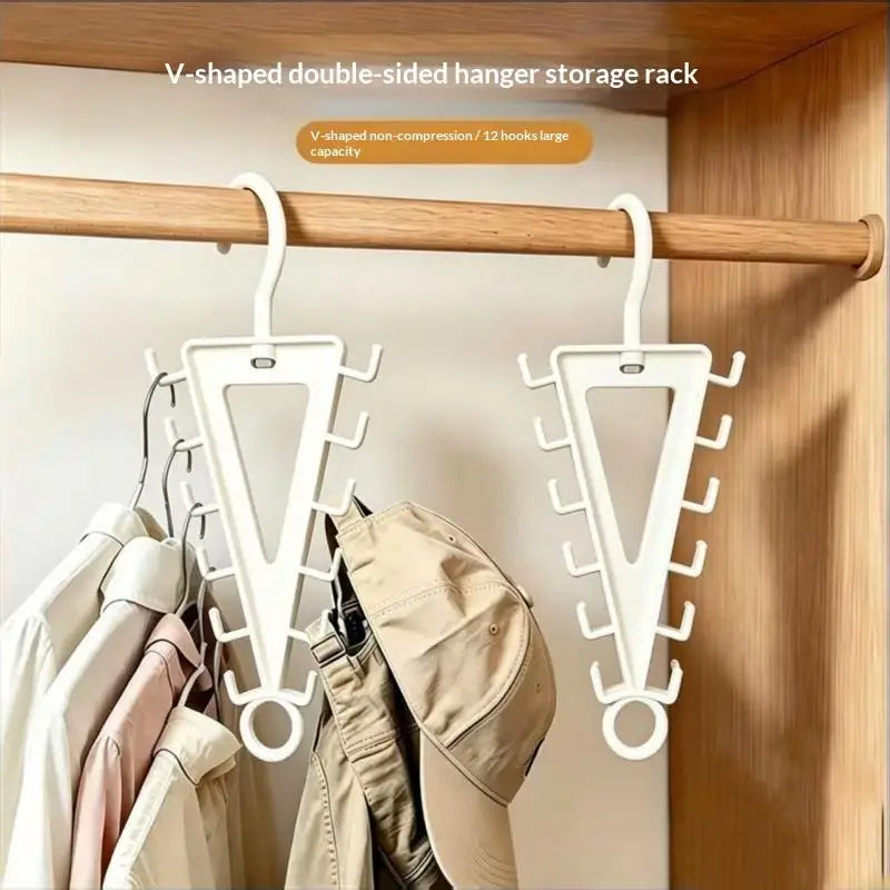 V-Shape 12-Hook Hanger Organizer | Closet Space Saver