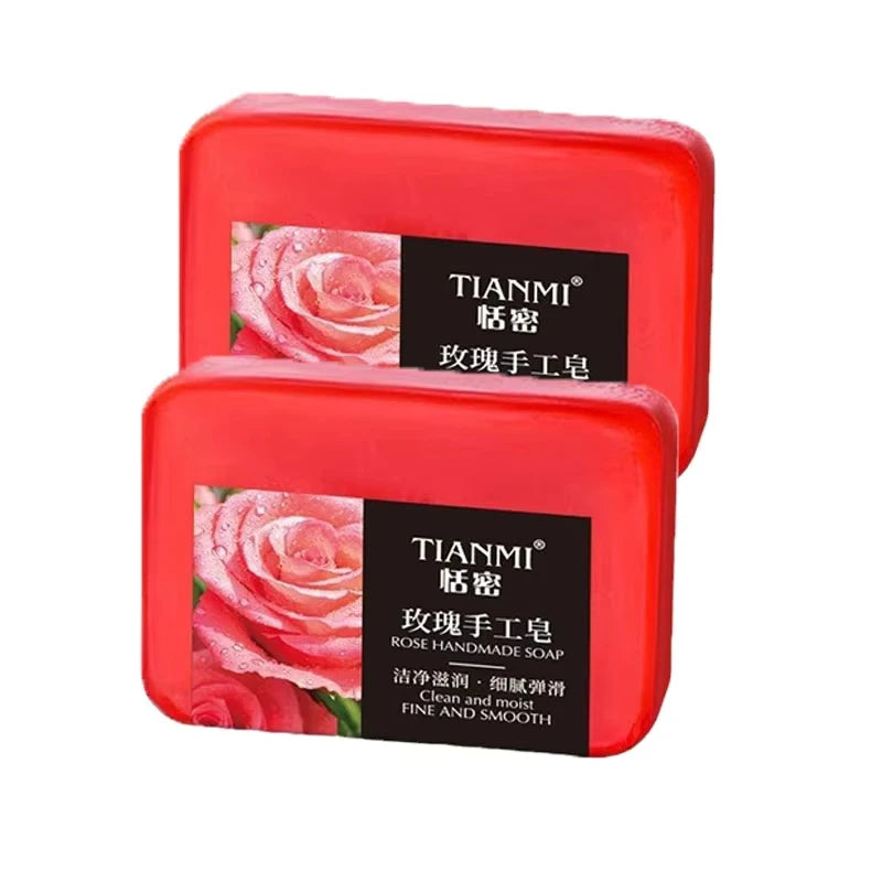 Rose Handmade Essence Soap – Hydrating Facial Cleanser 2-Pack