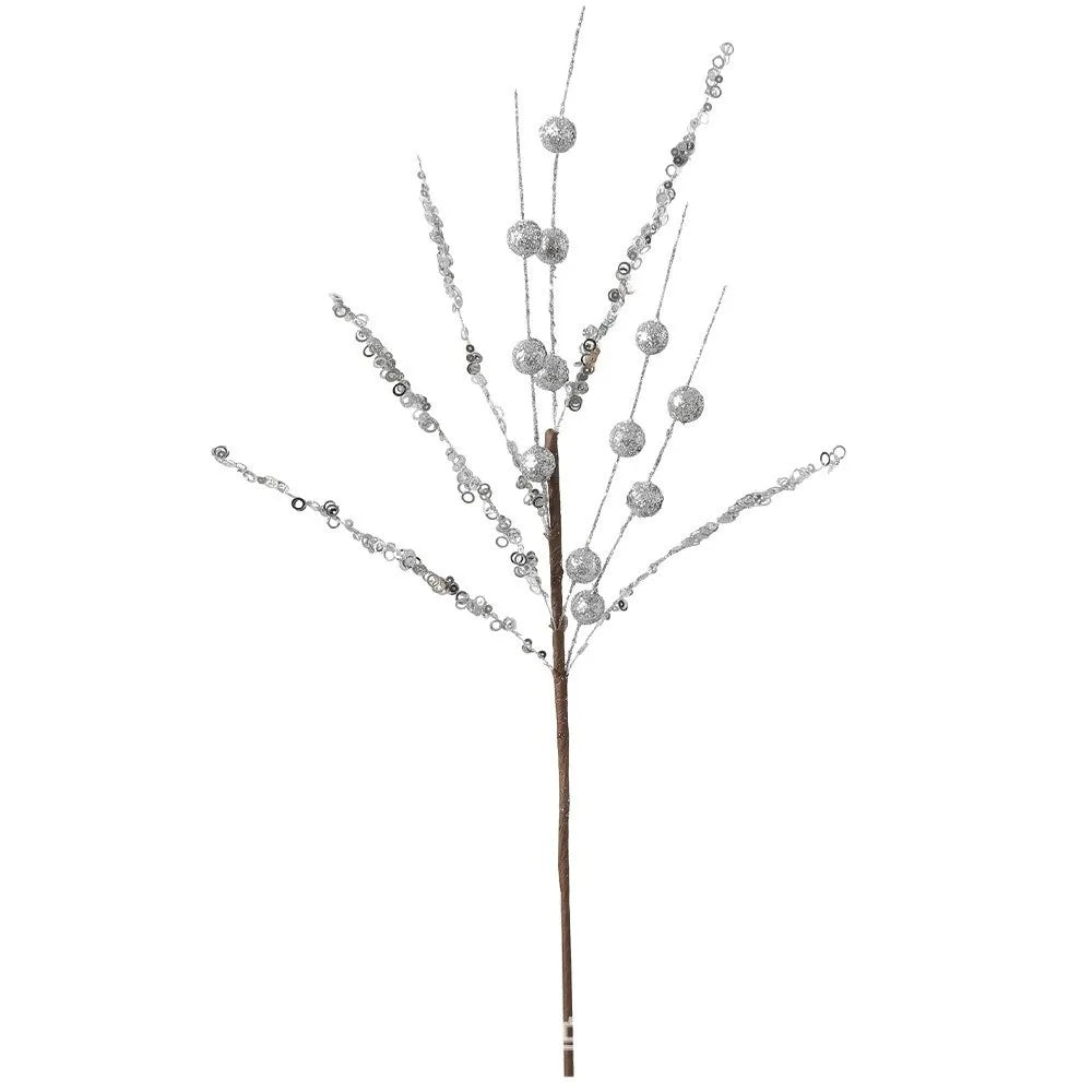 Glitter Berry Stem Christmas Tree Picks – Gold Red Pink DIY