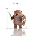 Cheems Frog Meme PVC Figurine – Sword & Shield Cartoon