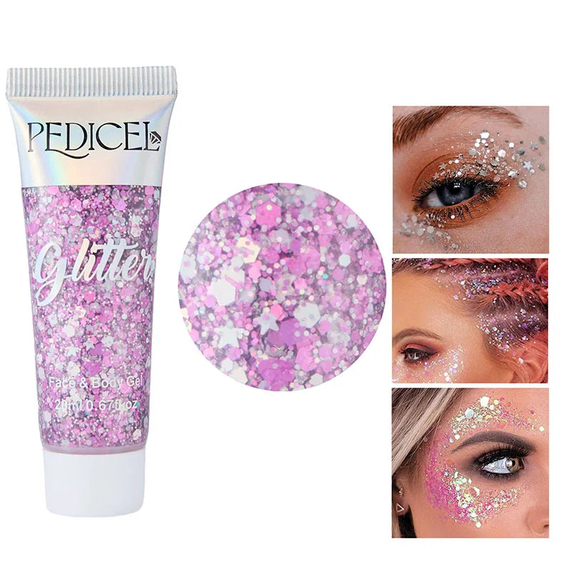 SAKSRAAR Mermaid Body Glitter Gel Cream – 6 Colors Face & Body