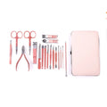 18-Pc Rose Gold Stainless Steel Nail Clipper & Grooming Kit